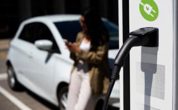 Ponto de carga elétrica para abastecimento de carro